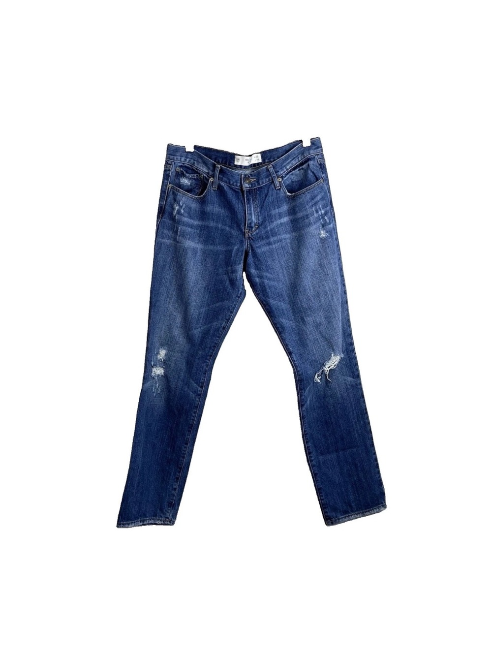 Abercrombie & Fitch Erin Jeans 10R W30 L33 Blue Distressed Straight Leg Denim